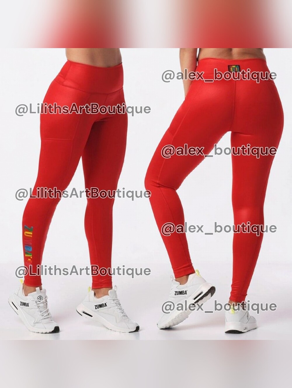 Zumba Bright And Bold High Waisted Ankle Leggings Vida La Vida Size S (E110)